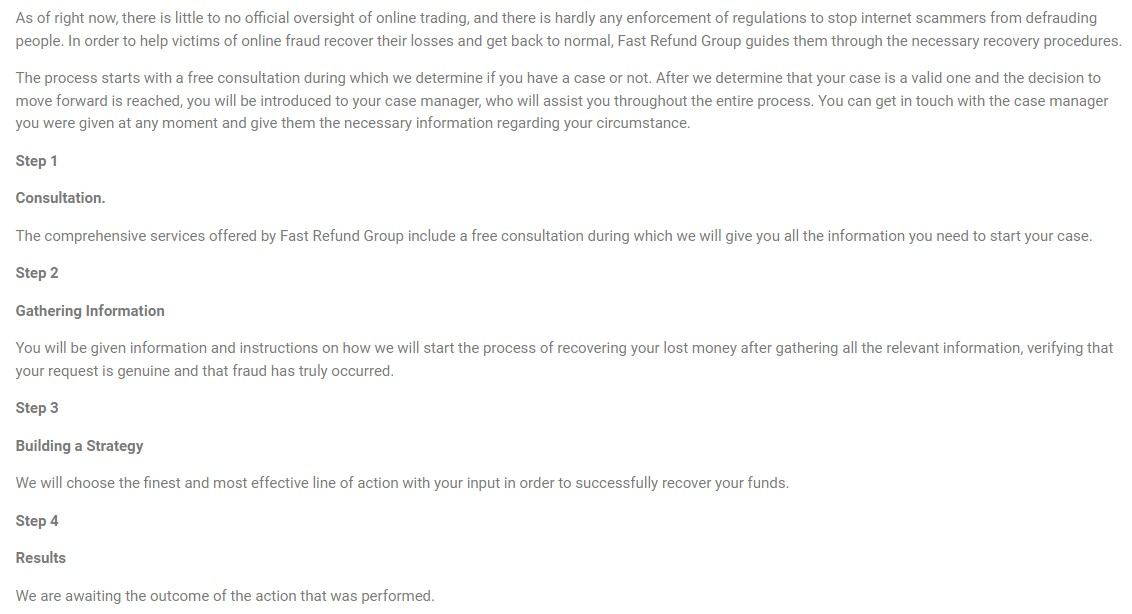 Fast Refund Group Funds Recovery Process